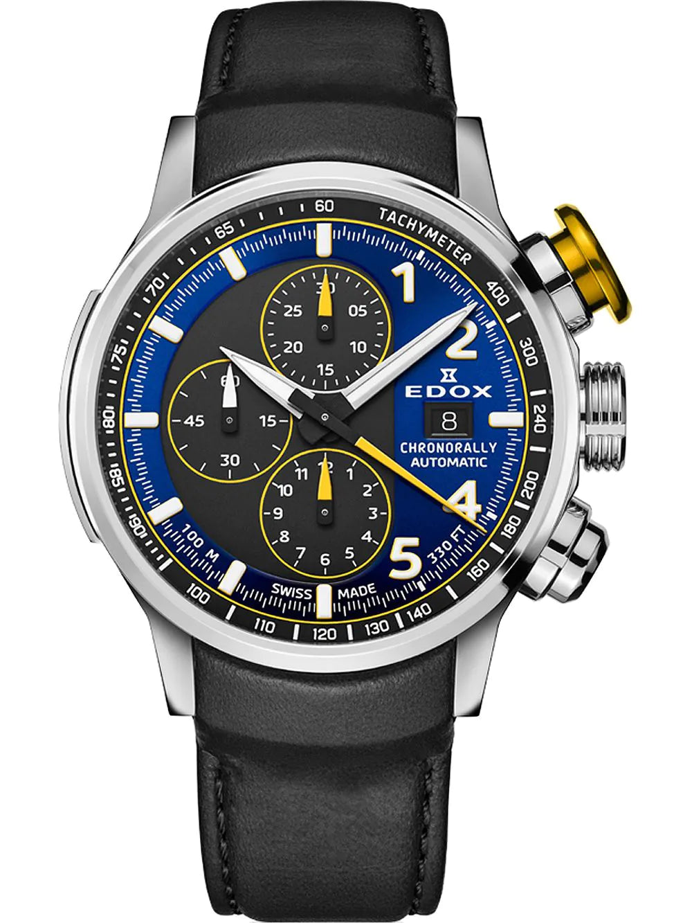 Edox 01129-TTNJCN-BUNJ Chronorally Automatic Mens Watch 45mm 10ATM