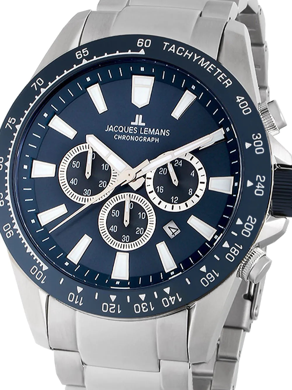 Jacques Lemans 1-2140F Liverpool Chronograph Mens Watch 48mm 10ATM
