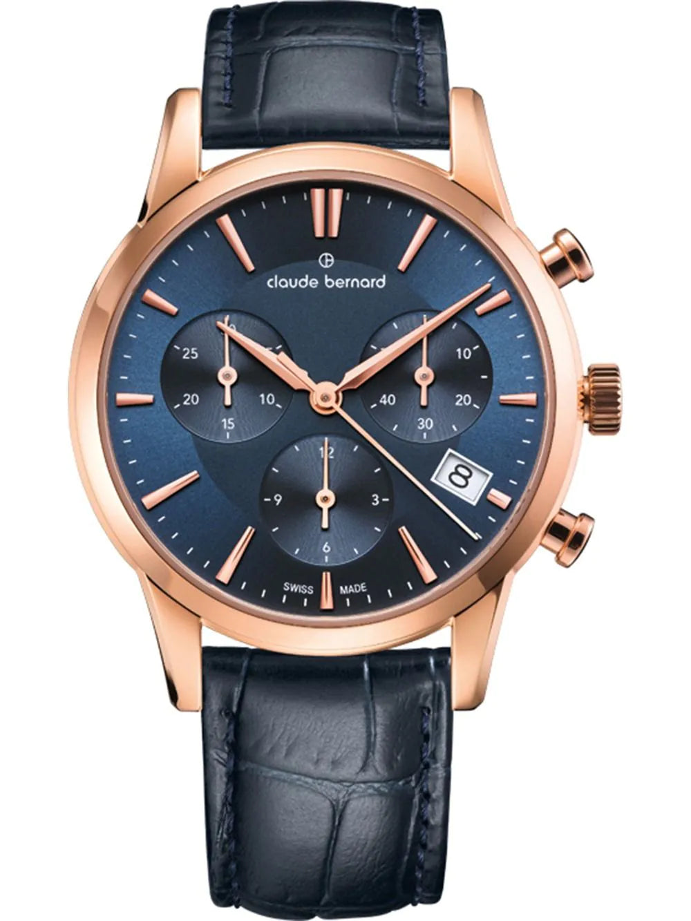 Claude Bernard 10231-37R-BUIR Ladies Watch Classic Chronograph 35mm 5ATM