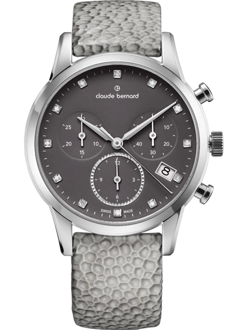 Claude Bernard 10231-3-TAPN1 Ladies Watch Classic Chronograph 35mm 5ATM
