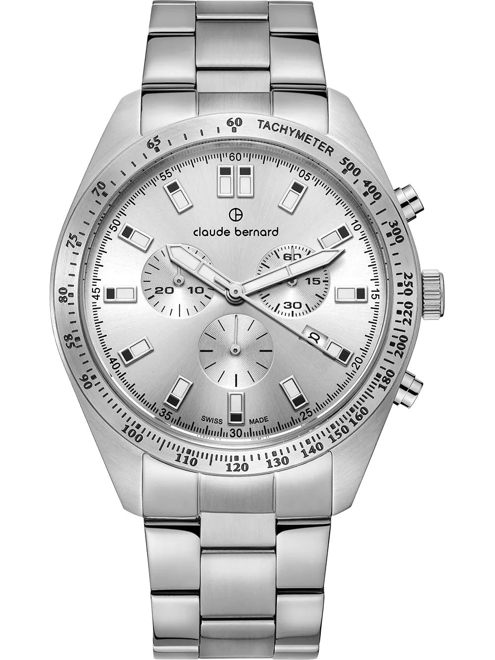 Claude Bernard 10247-3M-AIN Mens Watch ST50 Chronograph 44mm 5ATM