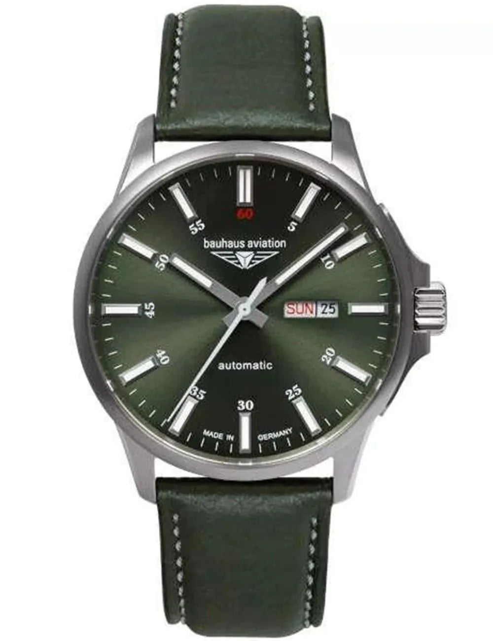 Bauhaus 2866-4 Mens Watch Aviation Automatic Titanium 42mm 10ATM
