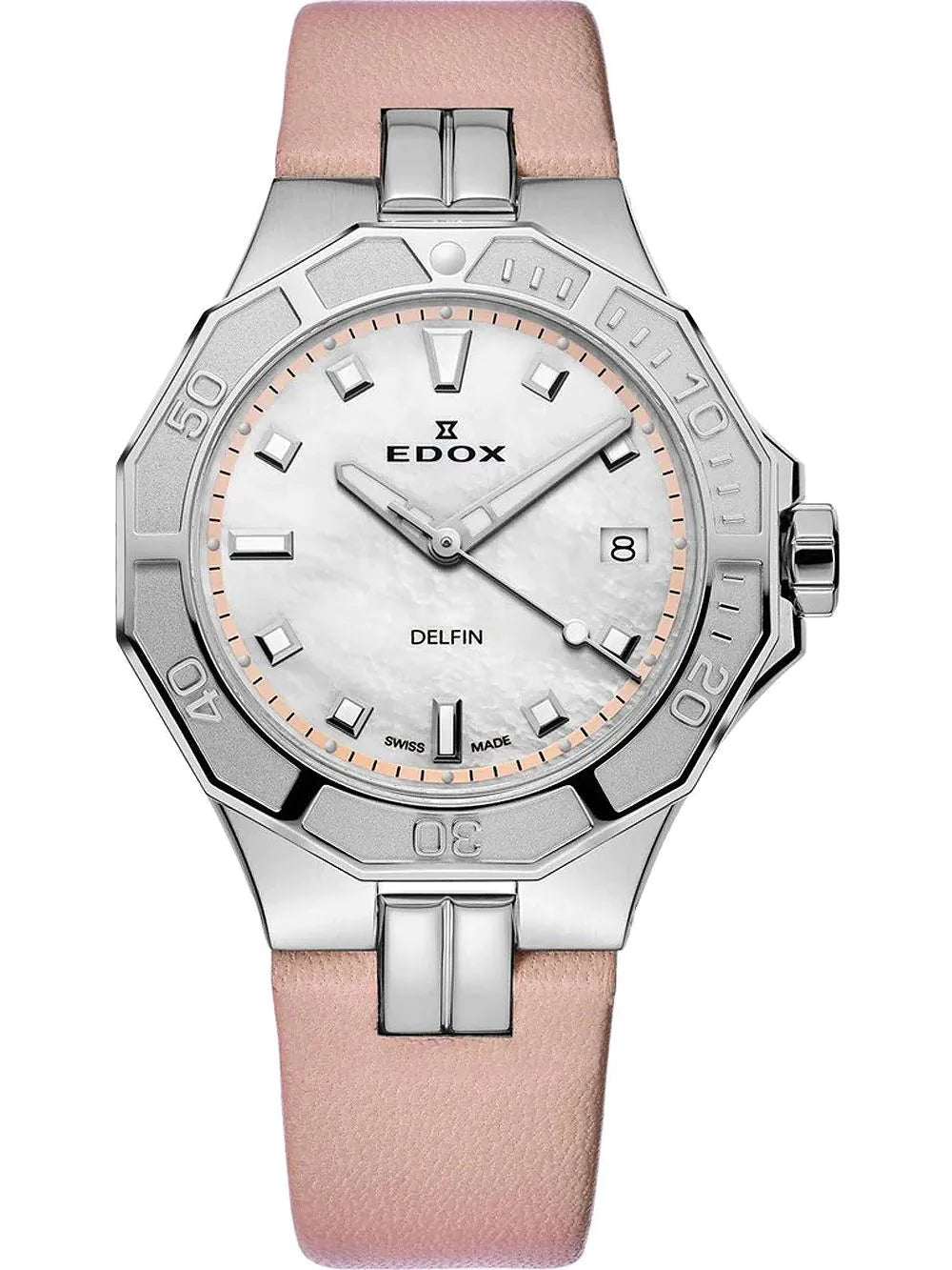 Edox 53020-3C-NARN Delfin Diver Ladies Watch 38mm 20ATM