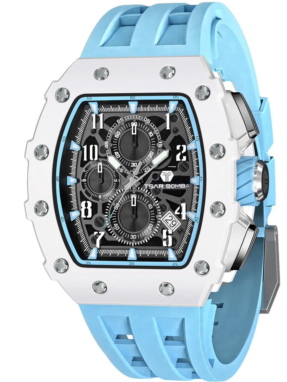 Tsar Bomba TB8204B-02 Mens Watch Elementar Chronograph 44mm 5ATM