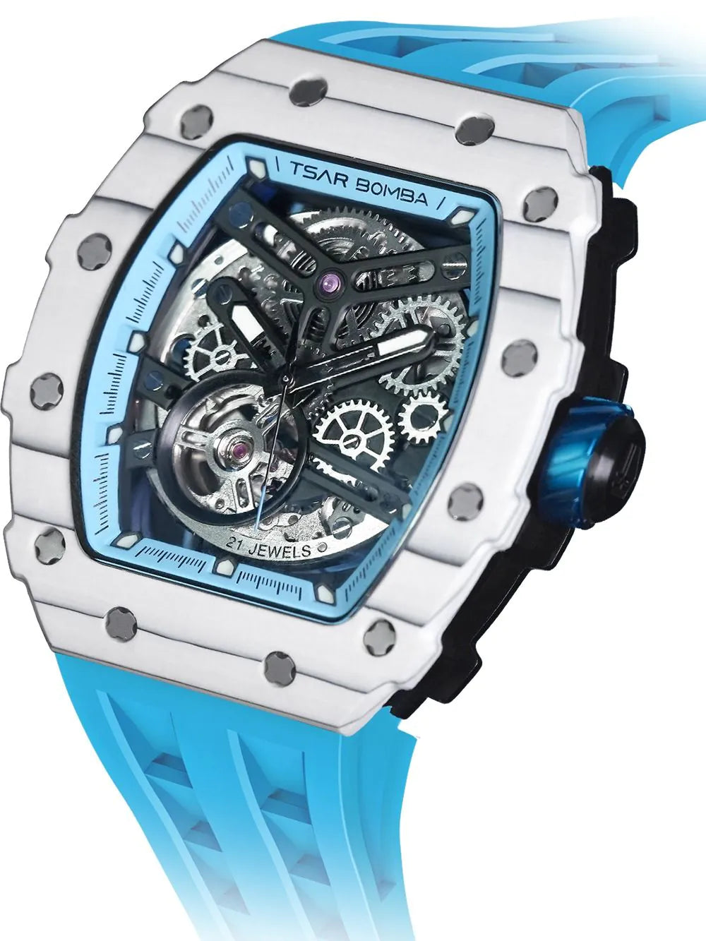 Tsar Bomba TB8208CF-06 Mens Watch Elemental Carbon Fiber Automatic 44mm 5ATM