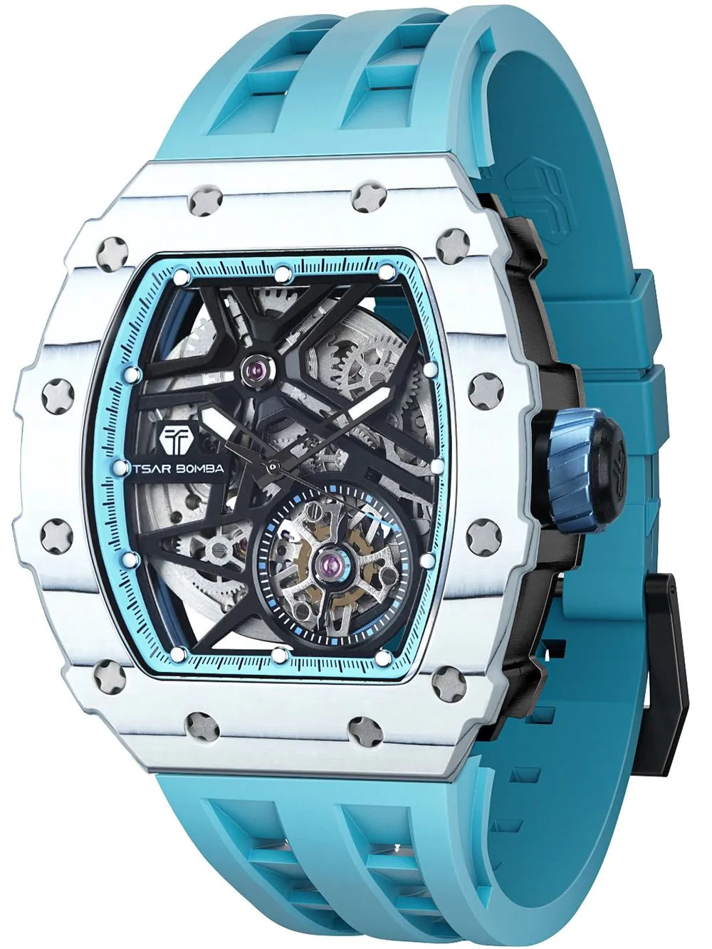Tsar Bomba TB8209CF-06 Mens Watch Elemental Carbon Fiber Automatic 44mm 5ATM