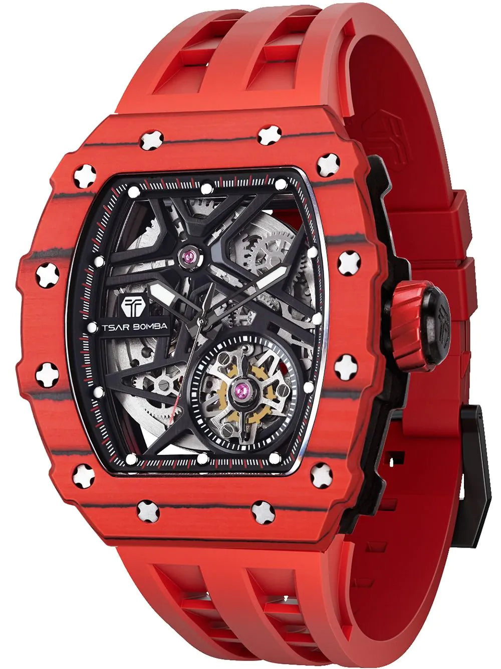 Tsar Bomba TB8209CF-07 Mens Watch Elemental Carbon Fiber Automatic 44mm 5ATM
