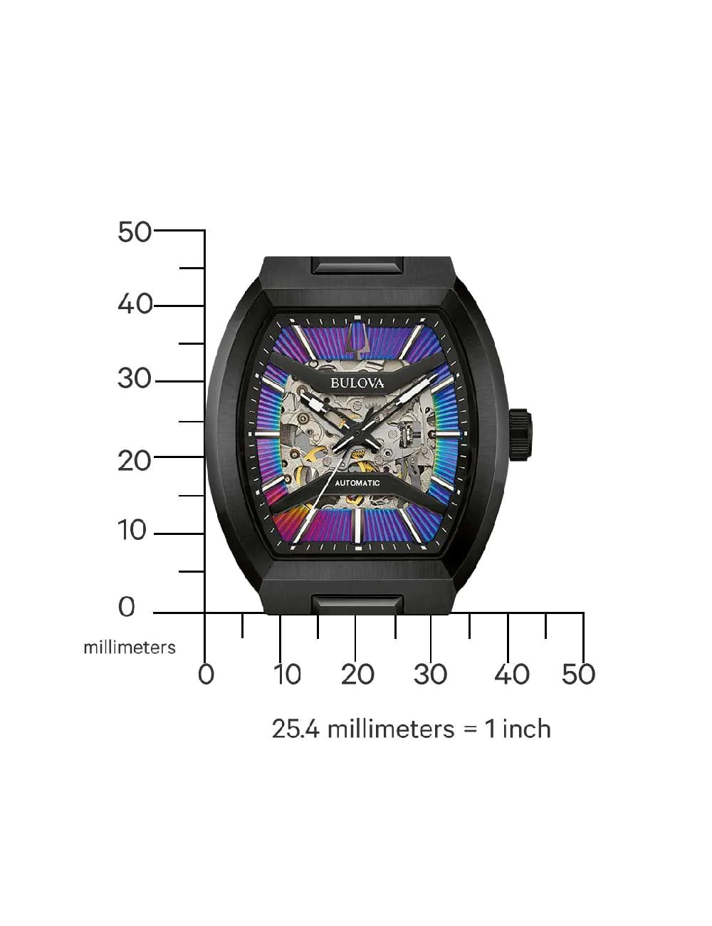 Bulova 98A320 Mens Watch Maquina Automatic 40mm 5ATM