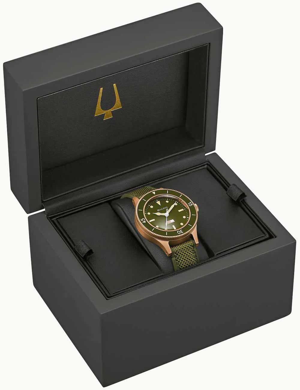 Bulova 98A324 Mens Watch MIL-SHIPS Bronze 150th Anniversary Automatic 41mm 20ATM