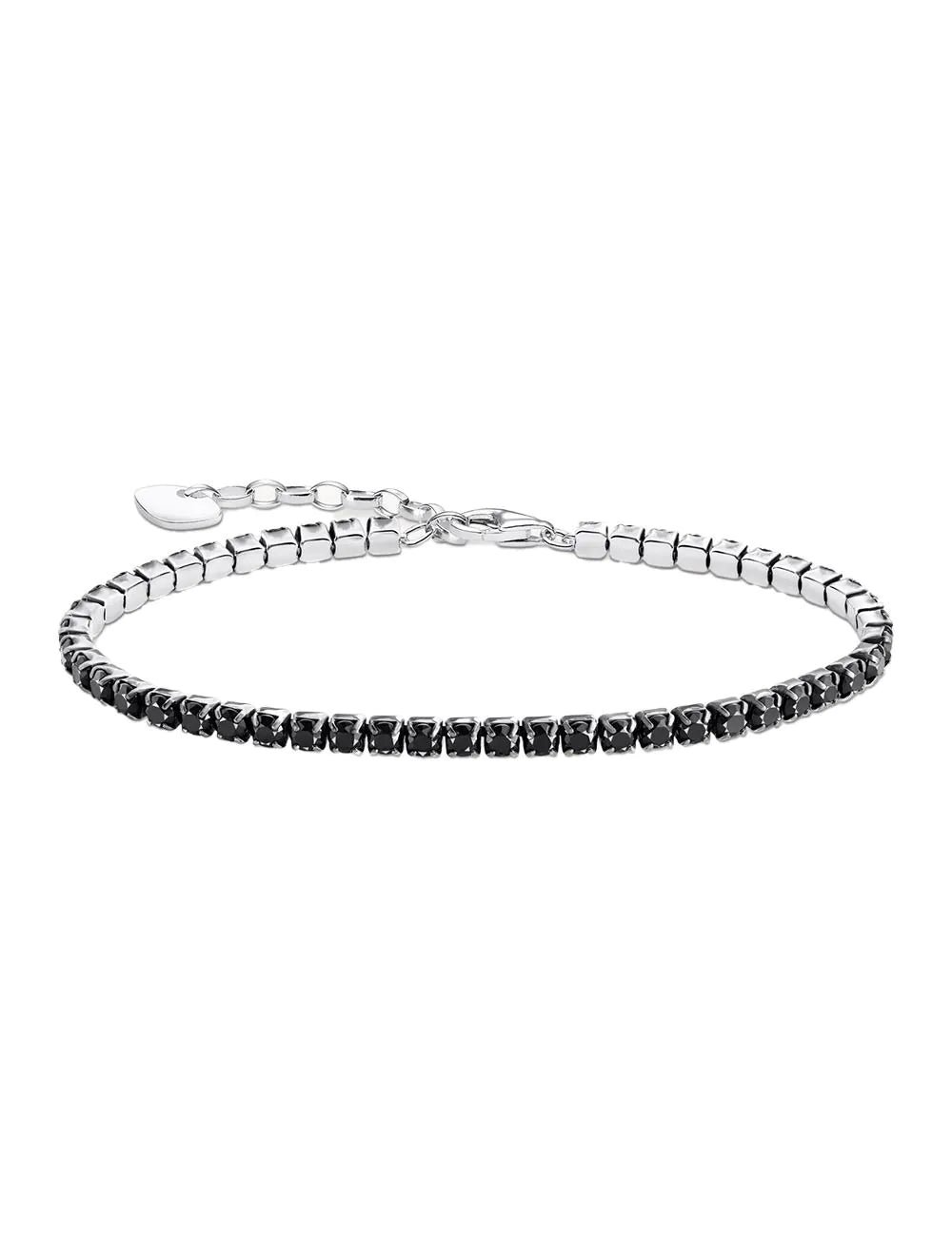 Thomas Sabo A2167-643-11-L21V Tennis Bracelet with Black Stones Silver