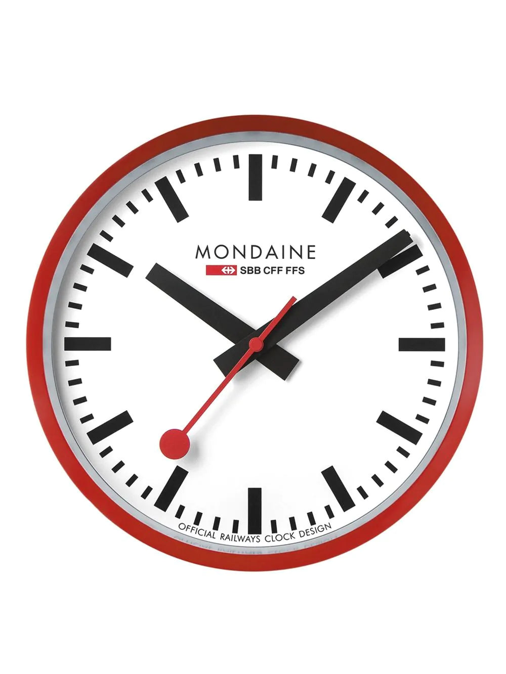 Mondaine A990.CLOCK.11SBC Wall clock red Ø 25 cm