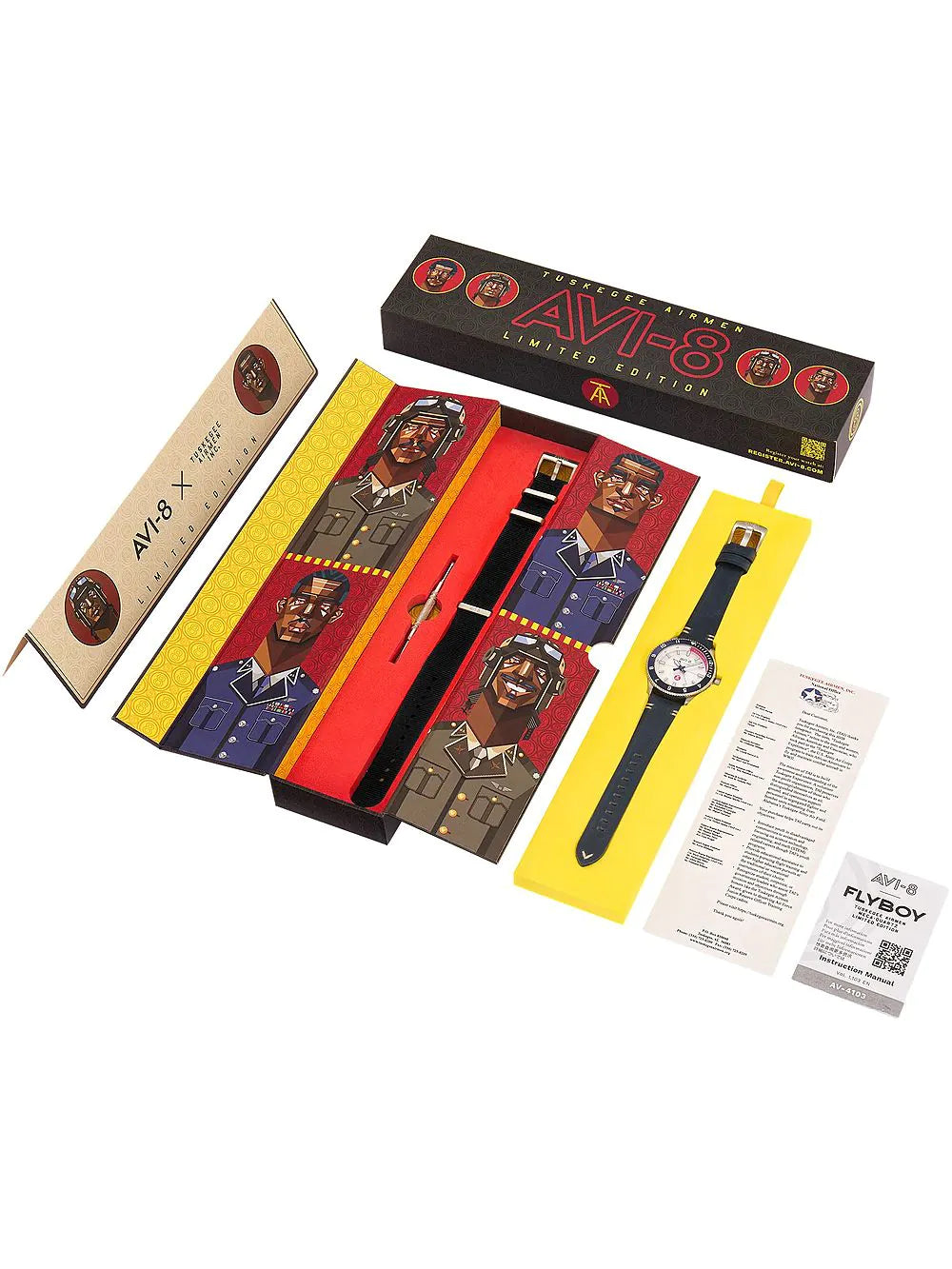 AVI-8 AV-4103-03 Tuskegee Airmen Limited Edition Mens Watch 40mm 5ATM