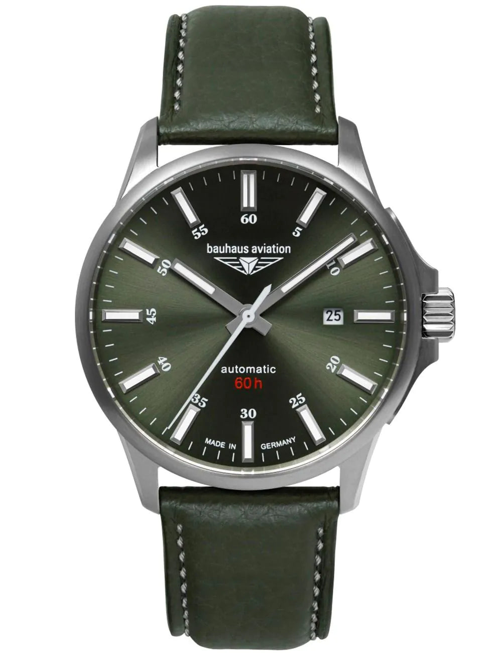 Bauhaus 2864-4 Mens Watch Aviation Automatic Titanium 42mm 10ATM