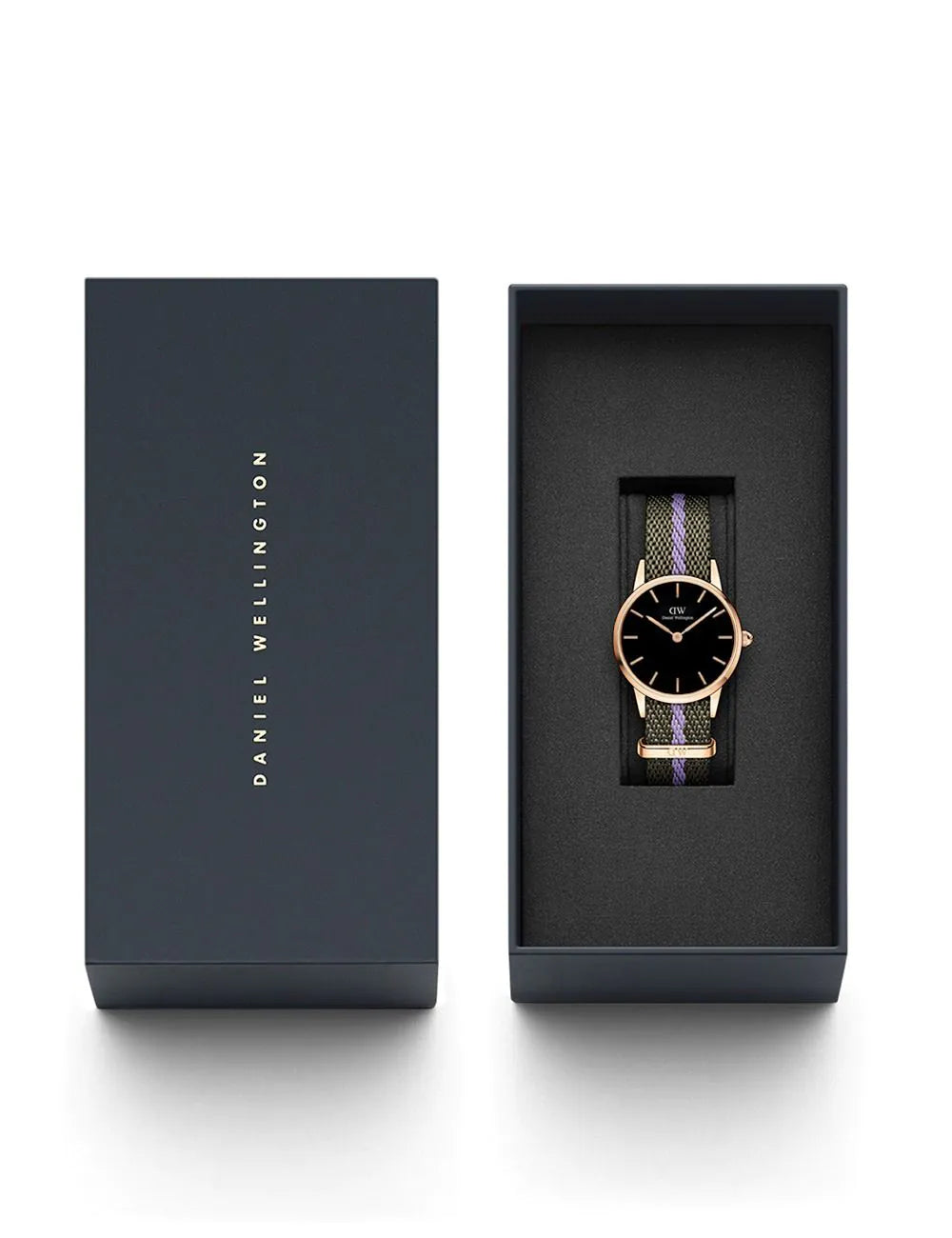 Daniel Wellington DW00100680 Ladies Watch Iconic NATO Green/Purple 28mm 3ATM