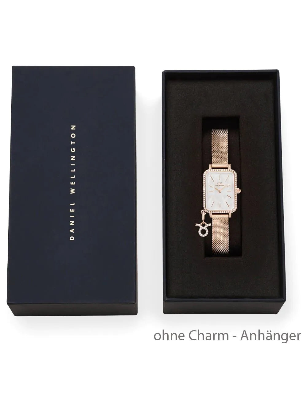 Daniel Wellington DW00100748 Ladies Watch Quadro Charm Bezel 26mm 3ATM