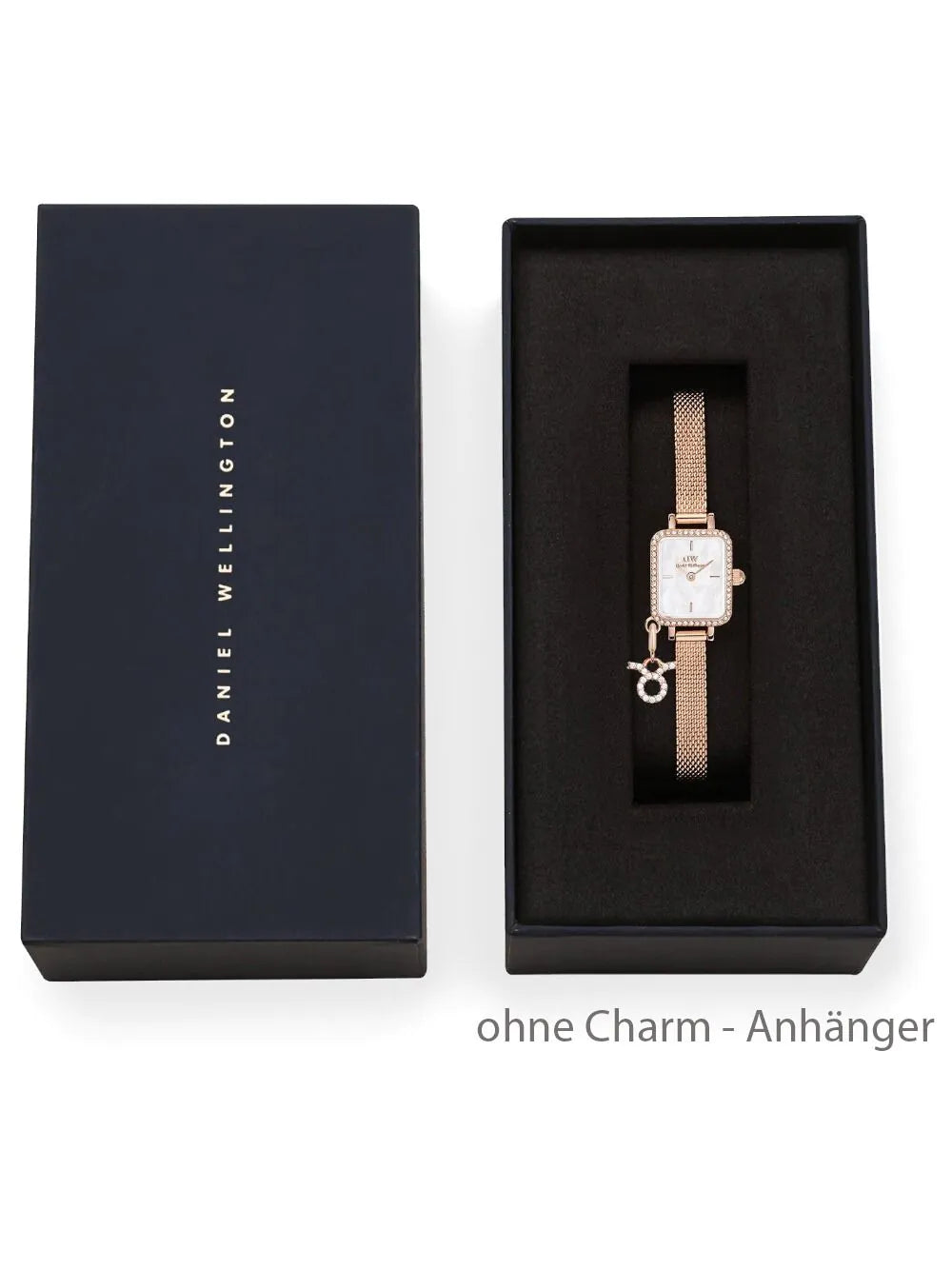 Daniel Wellington DW00100751 Ladies Watch Quadro Mini Charm Bezel 18mm 3ATM