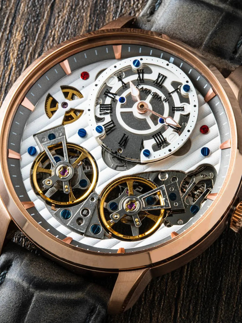 Thomas Earnshaw ES-8273-07 Brewster Double Barrel Automatic 42mm