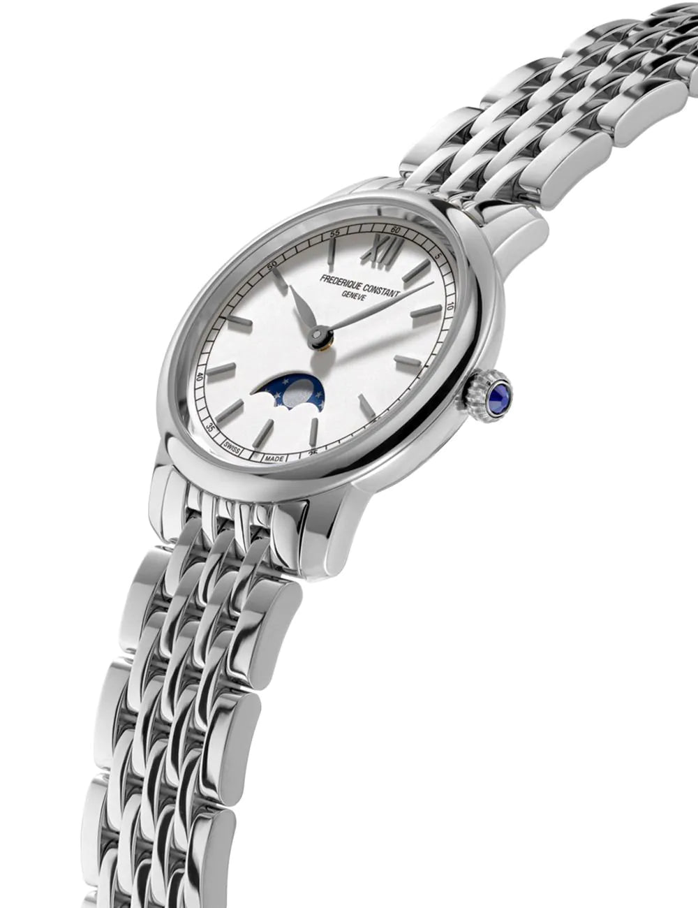 Frederique Constant FC-206SW1S6B Ladies Watch Classic Slimline Moon Phase 30mm 3ATM