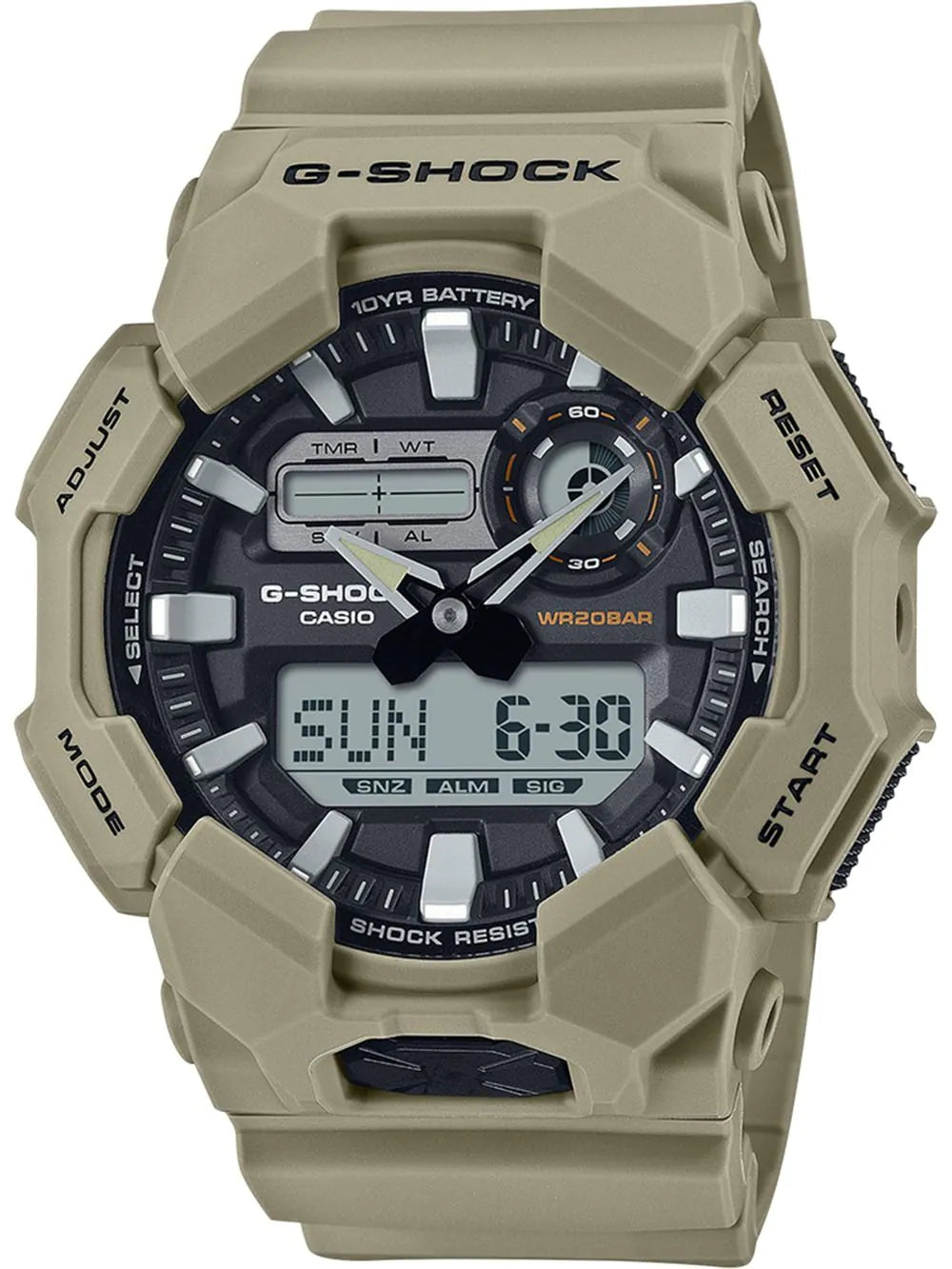 Casio GA-010-5AER Mens Watch G-Shock Classic 52mm 20ATM