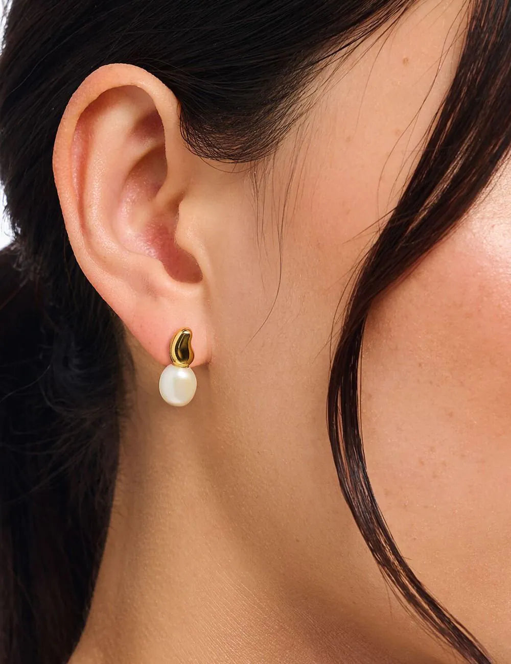 Thomas Sabo H2320-430-14 Stud Earrings with pearls Natural Beauty Gold-Plated Ladies