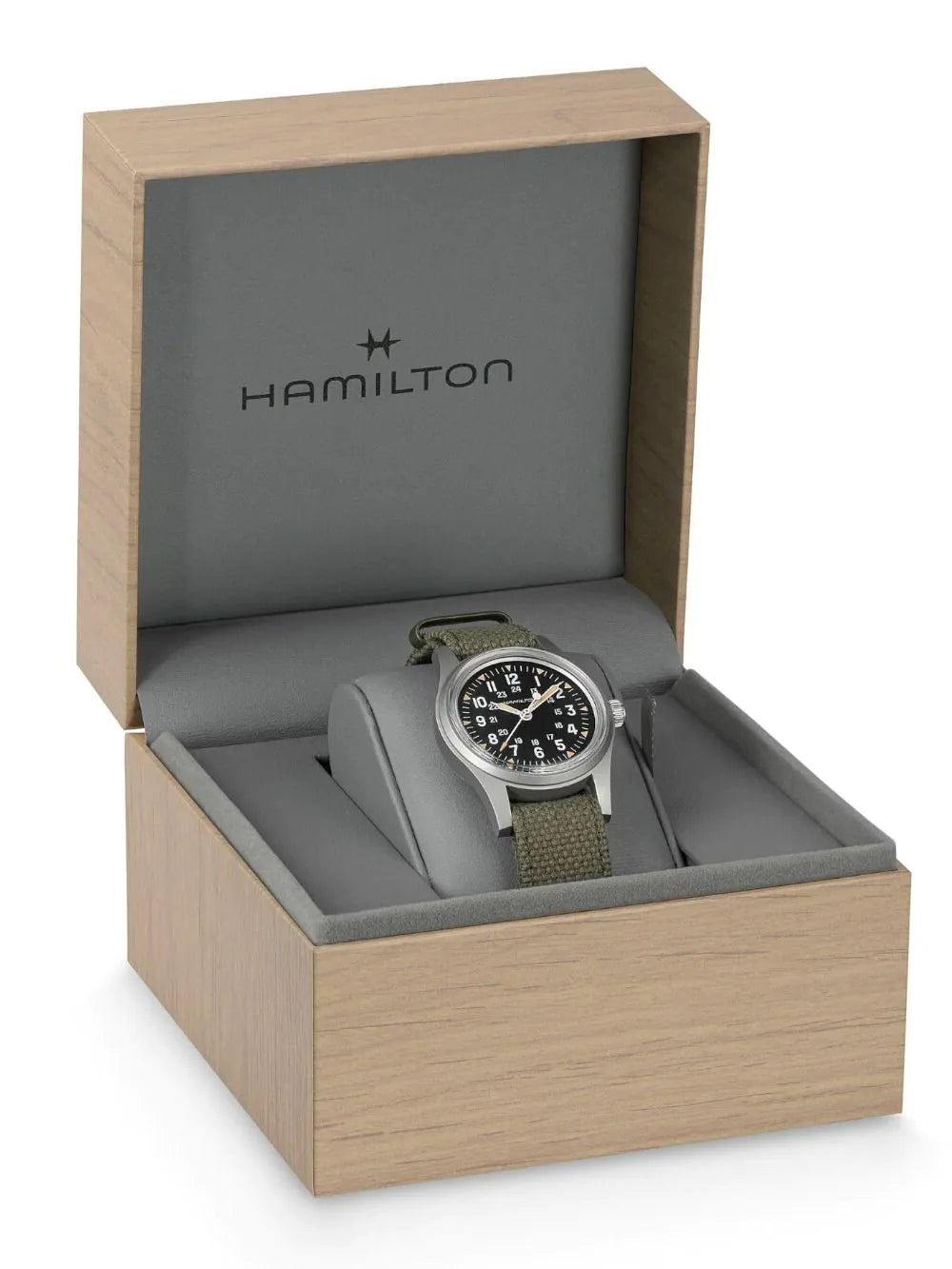 Hamilton H69399930 Mens watch Khaki Field Mechanical Manual winding 36mm 10ATM