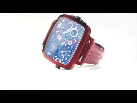 Nubeo NB-6084-02 Mens Watch Odyssey Triple Time-Zone Limited 58mm 5ATM