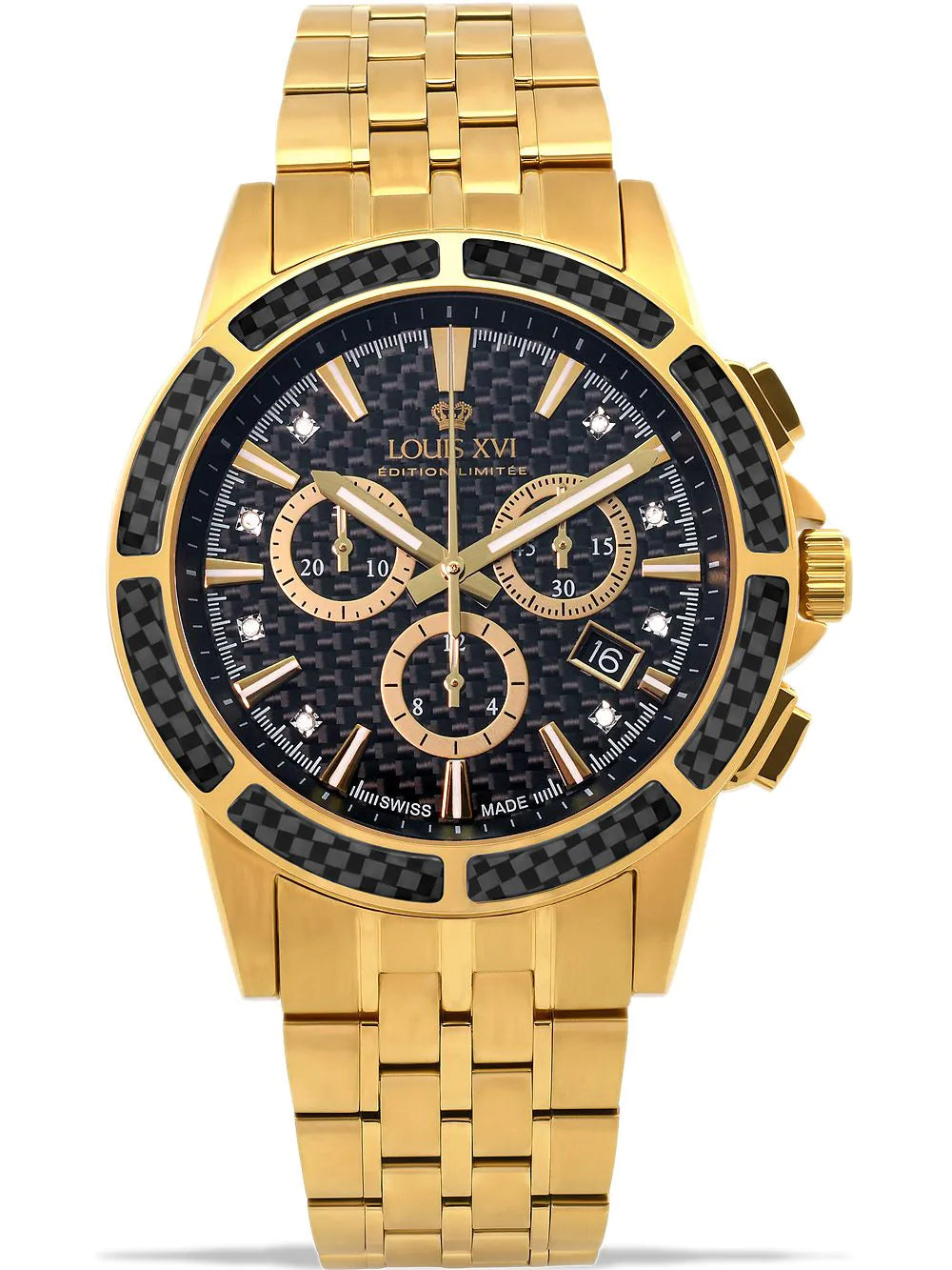 Louis XVI LXVI1103 Majeste Chronograph Mens Watch 43mm 5ATM