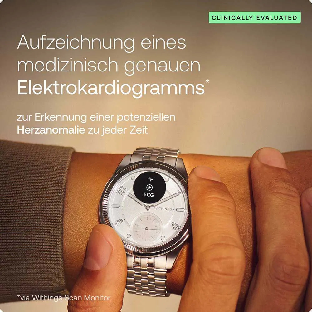 Withings HWA10-MODEL 10-ALL Scanwatch Nova Brilliant silver 39mm 5ATM