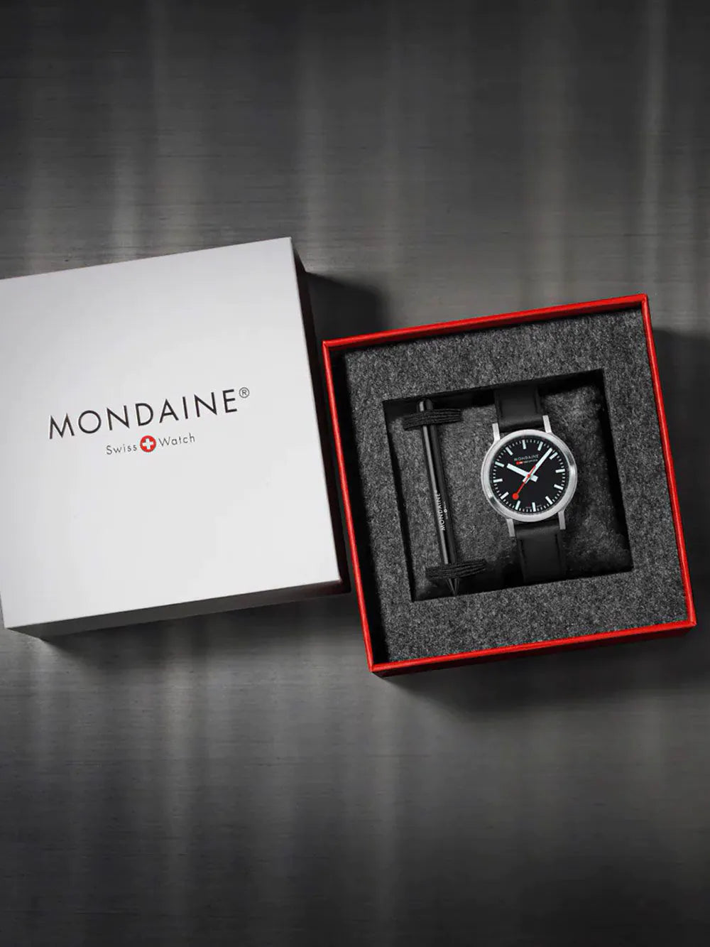 Mondaine MST.34020.LBV.SET Ladies Watch Stop2go 34mm 3ATM