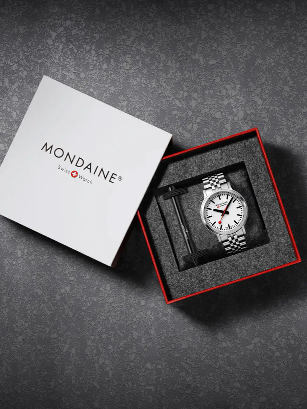 Mondaine MST.4101B.SJ.2SE Mens Watch Stop2go 41mm 3ATM