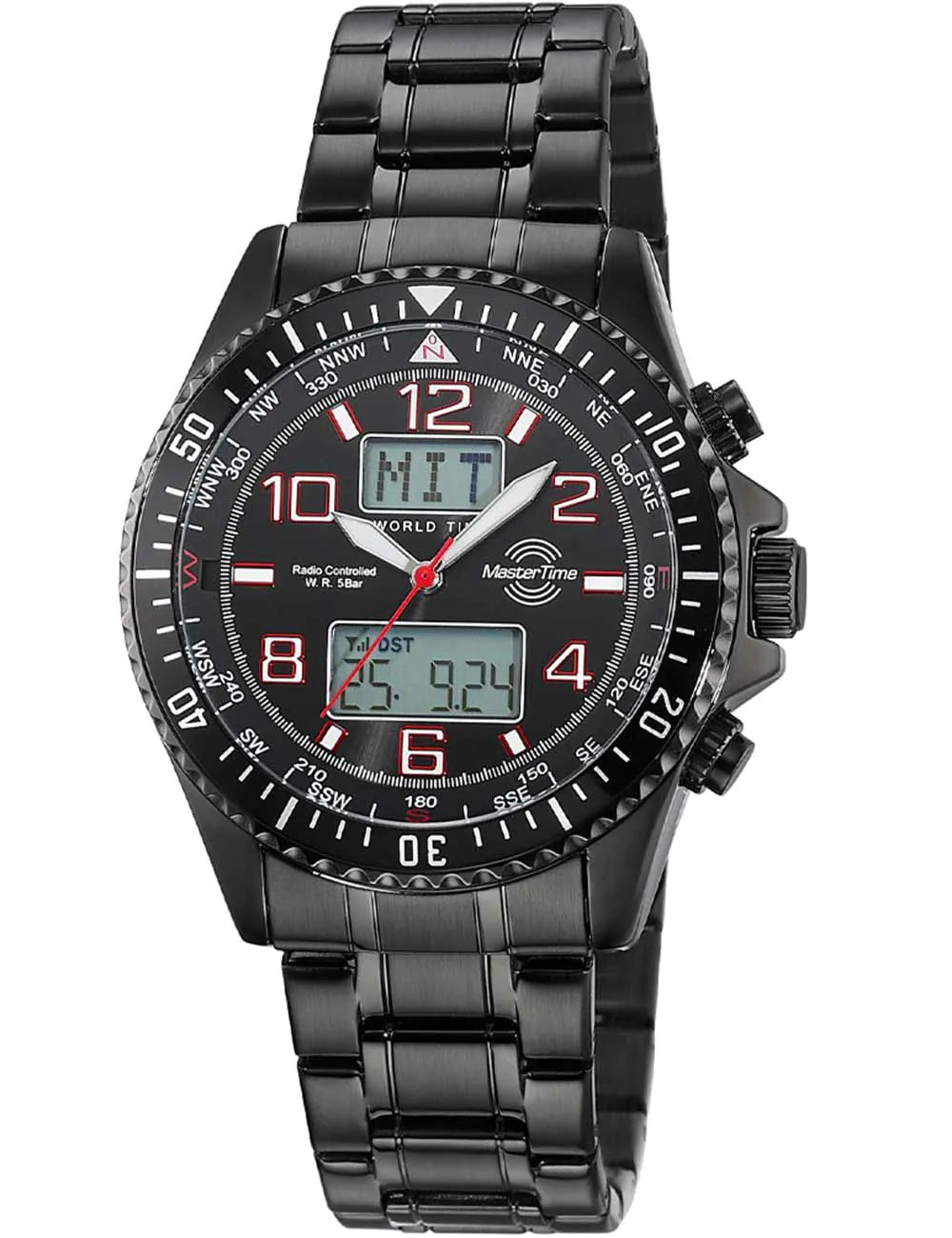Master Time MTGA-10921-22M Mens Watch Radio World Timer 44mm 5ATM