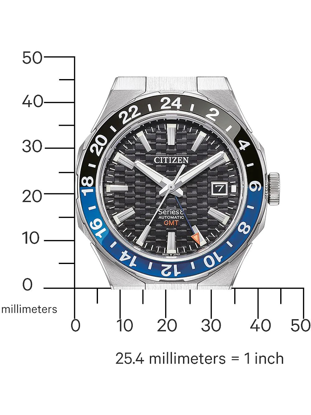 Citizen NB6031-56E Series 8 Automatic GMT Mens Watch 41mm 10ATM