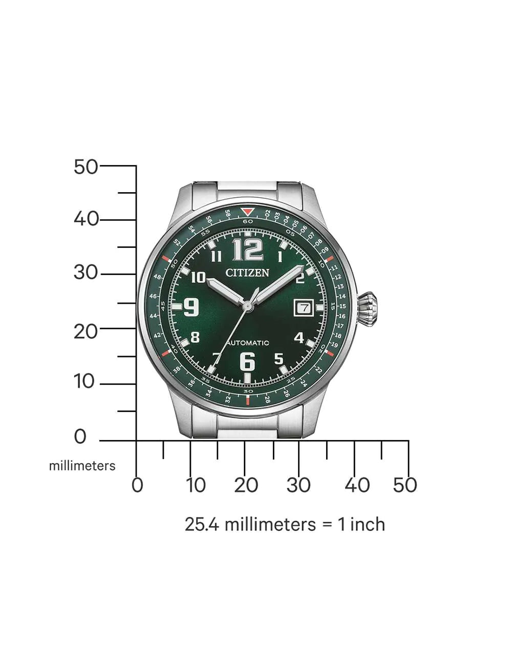 Citizen NJ0190-51X Mens Watch Urban Military Automatic 40mm 10ATM