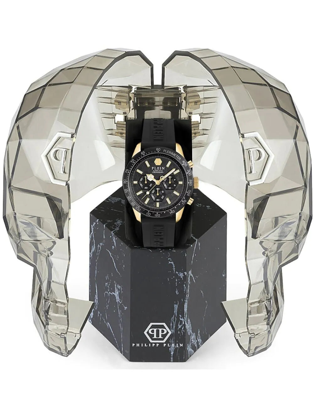 Philipp Plein PWPYA0224 Mens Watch Pleinmeter Chronograph 44mm 5ATM
