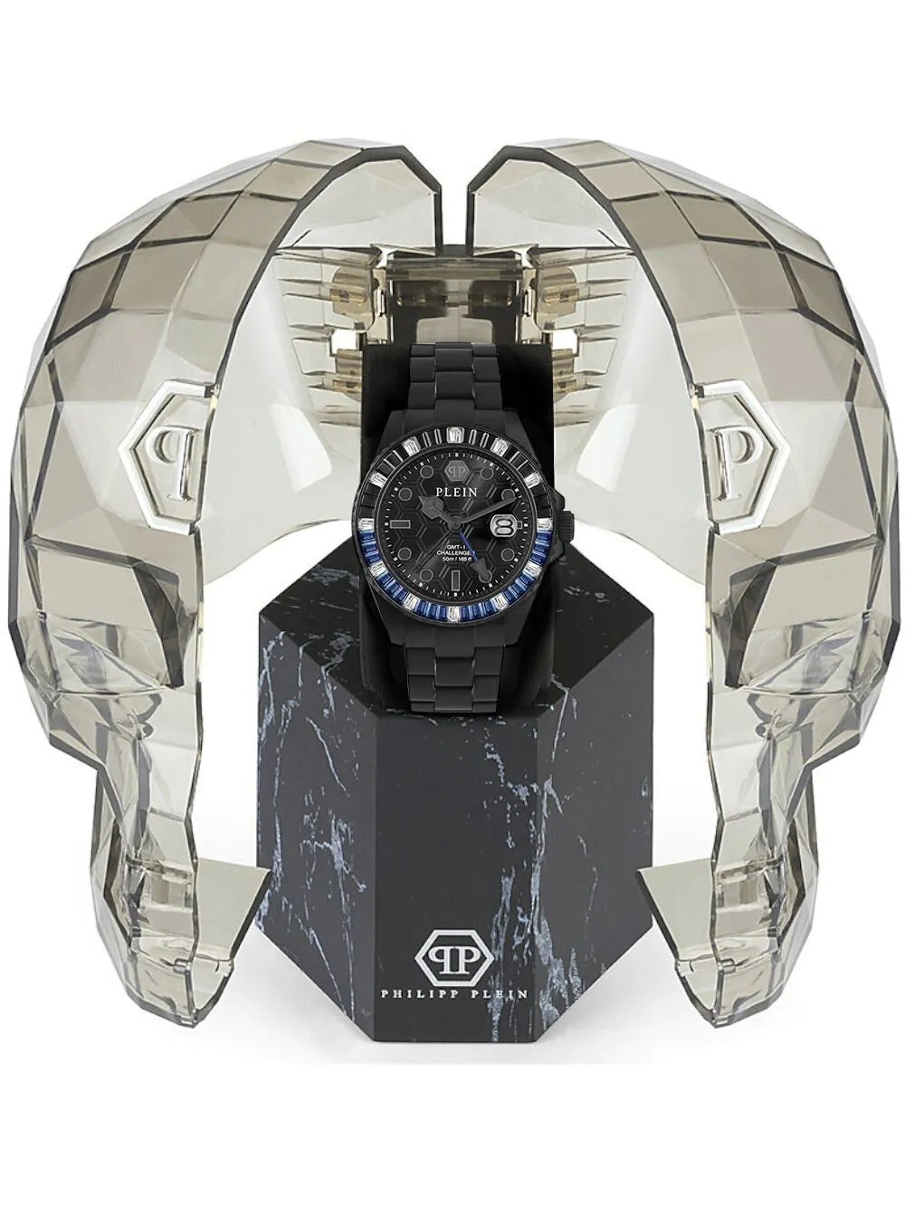 Philipp Plein PWPZA0324 Unisex GMT-I Challenger Baguettes 44mm 5ATM