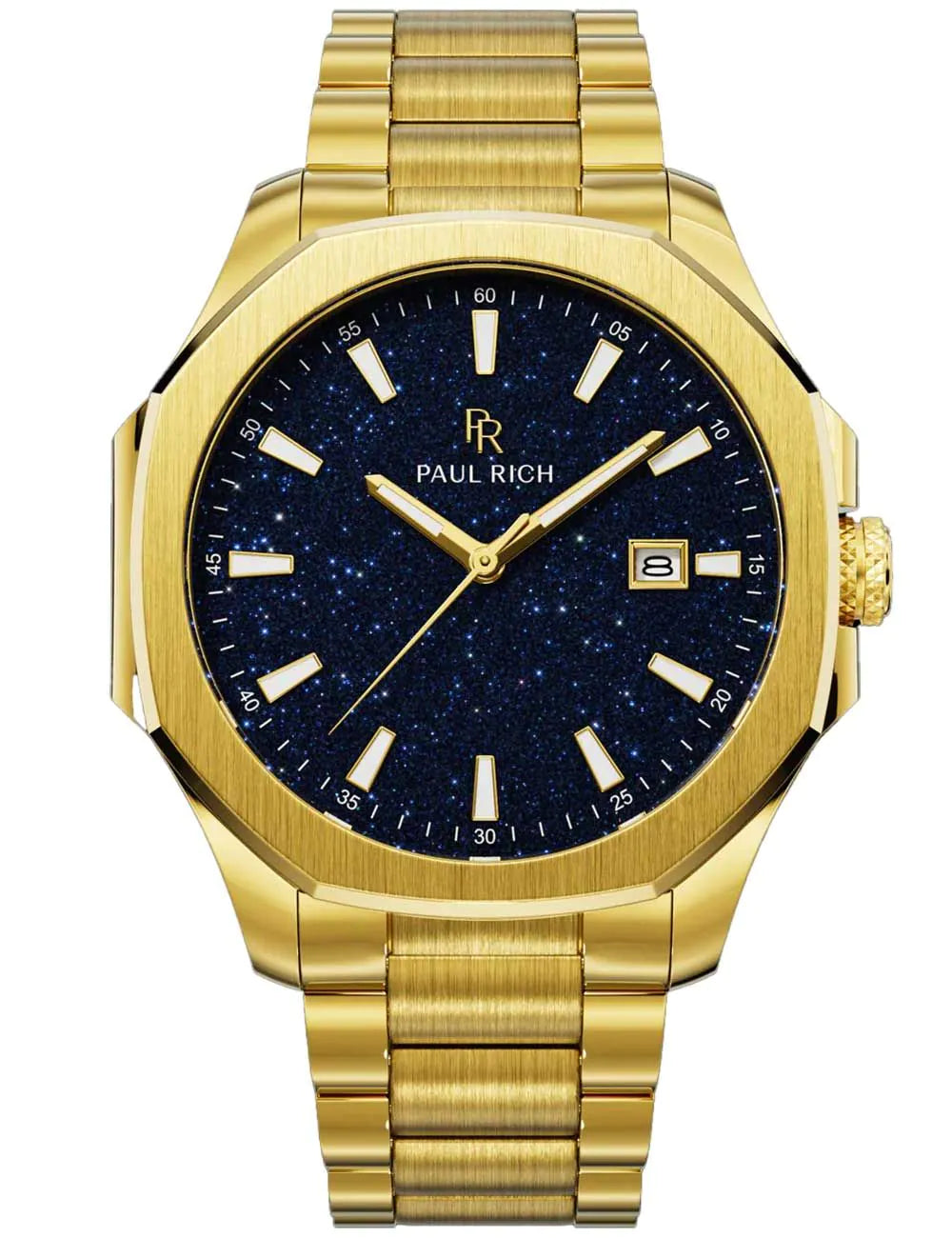 Paul Rich PR-46699 Mens Watch Mercer Aventurine Goldline Blue 40,5 mm 5ATM