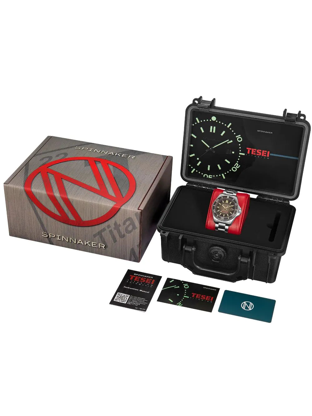 Spinnaker SP-5084-66 Mens Watch Tesei Titanium Automatic 43mm 20ATM
