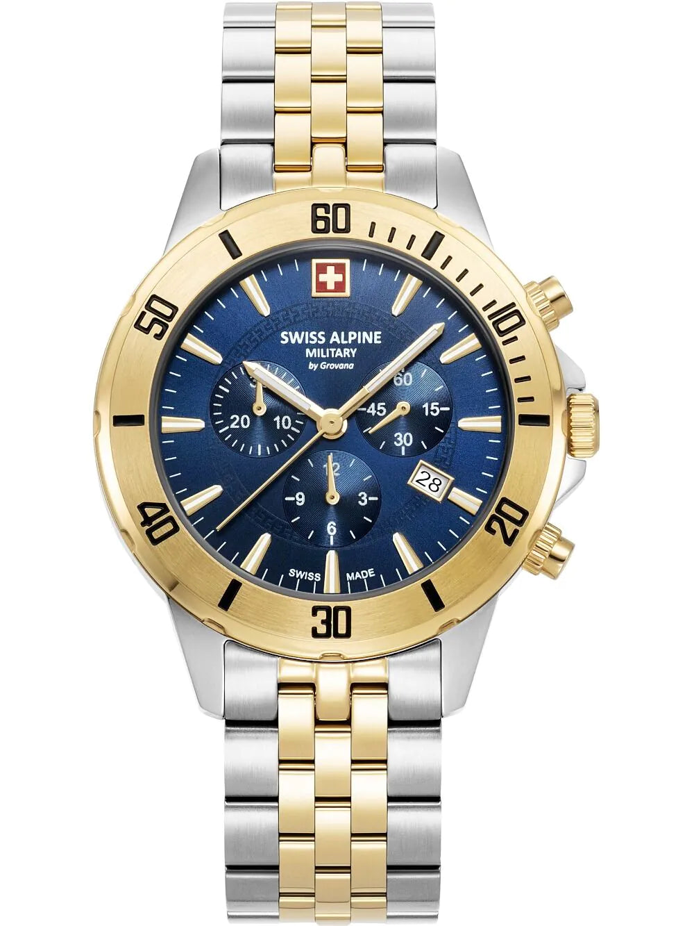 Swiss Alpine Military 7024.9145 Mens Watch Cruiser Chronograph 44mm 10ATM