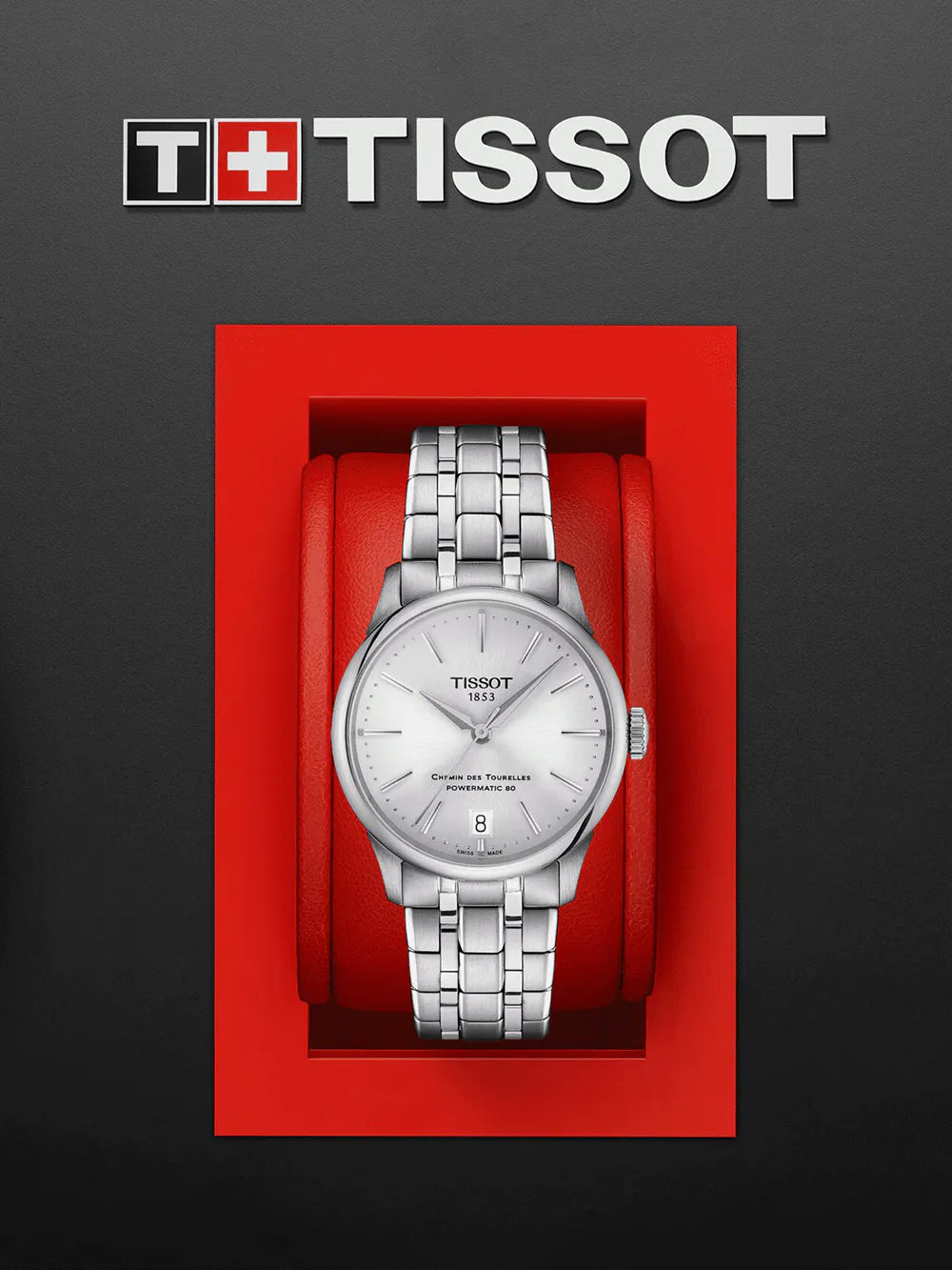 Tissot T1392071103100 Damenuhr Chemin des Tourelles Powermatic-80 Automatik 34mm 5ATM