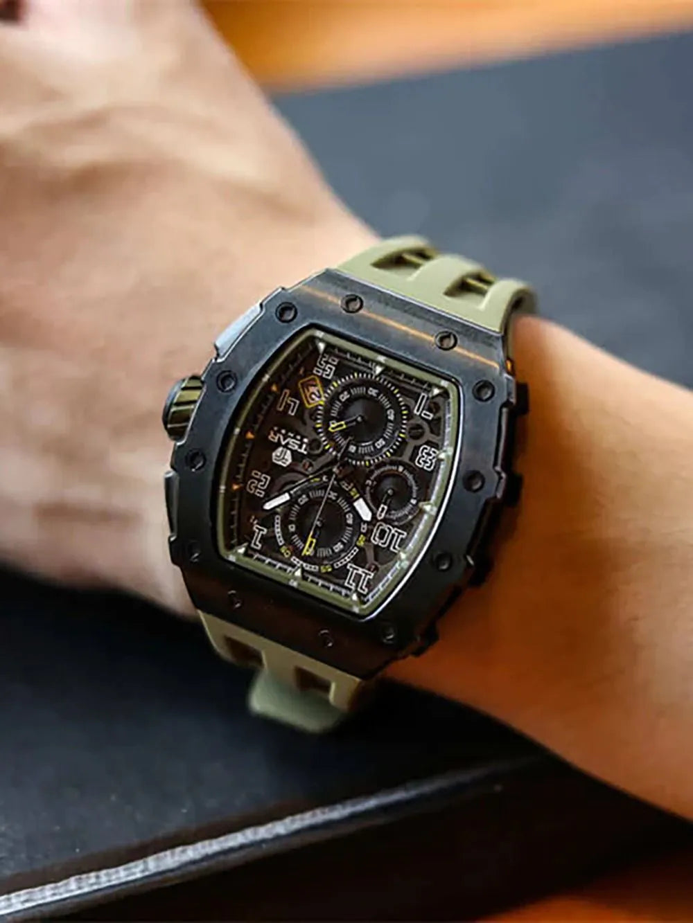 Tsar Bomba TB8204Q-38 Mens Watch Elemental Chronograph 43mm 5ATM
