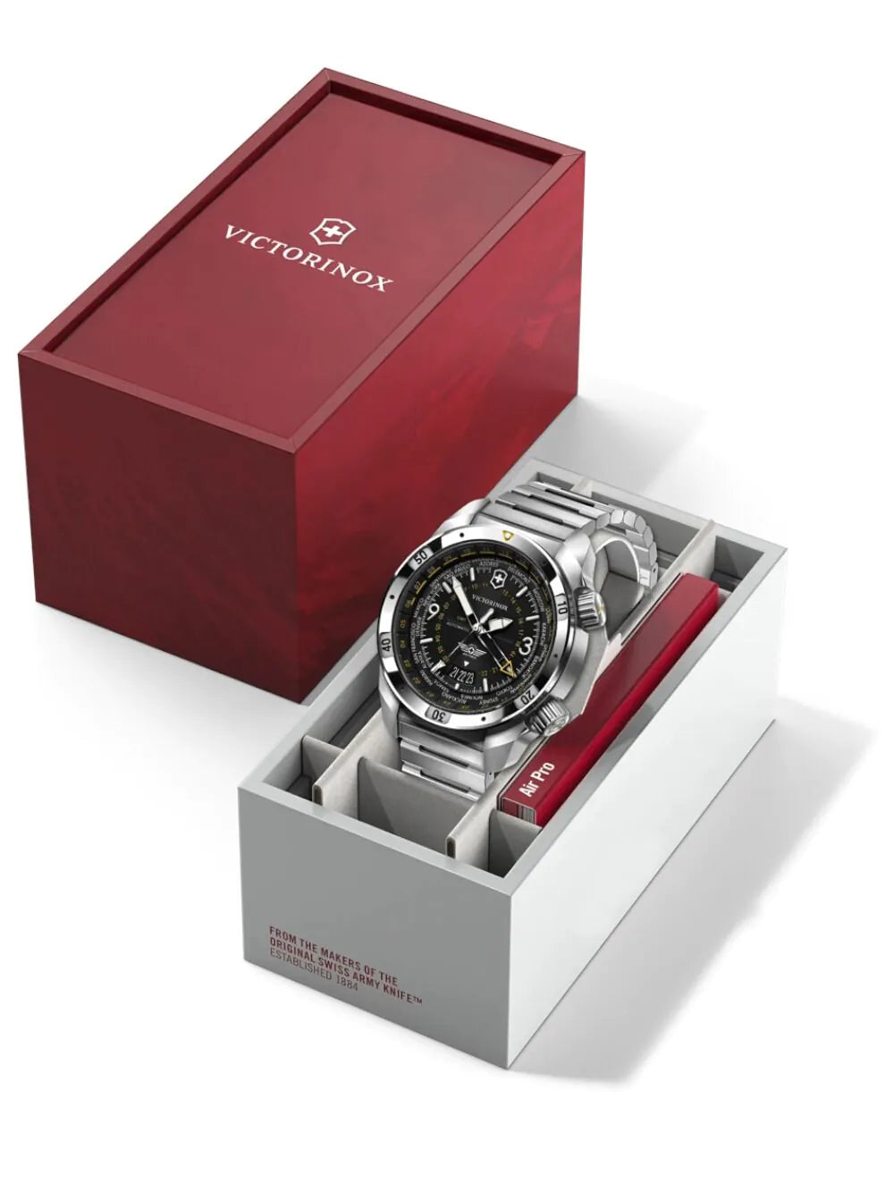 Victorinox 242004 Mens Watch Air Pro GMT Automatic 43mm 20ATM