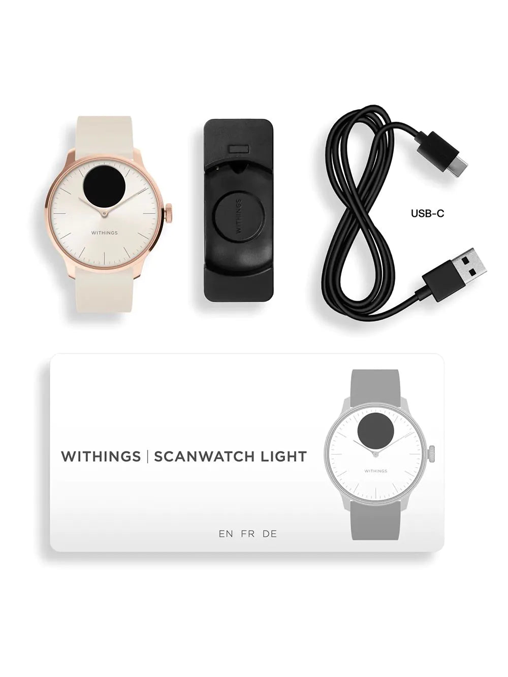 Withings HWA11-model 1-All-Int ScanWatch Light Sand 37 mm 5ATM