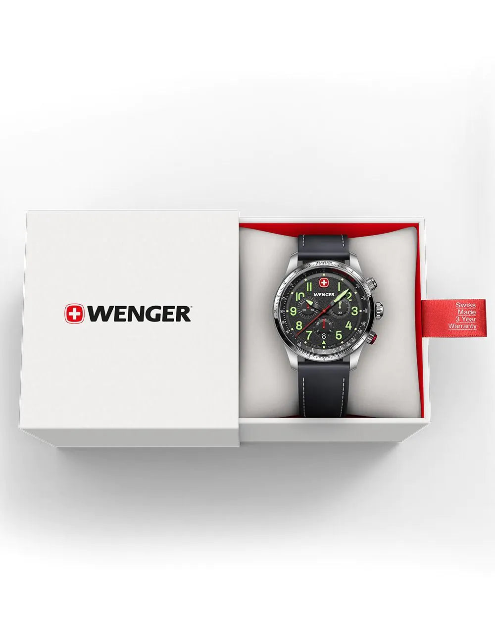 Wenger 01.0543.110 Mens Watch Terragraph Chrono 43mm 10ATM