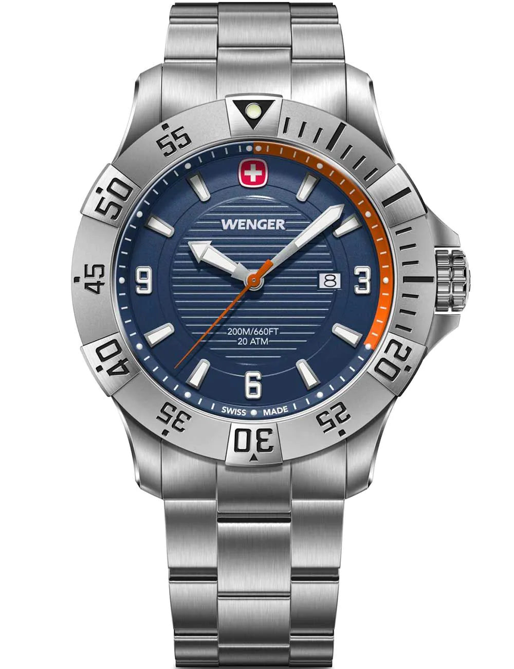 Wenger 01.0641.141 Mens Watch Seaforce 43mm 20ATM
