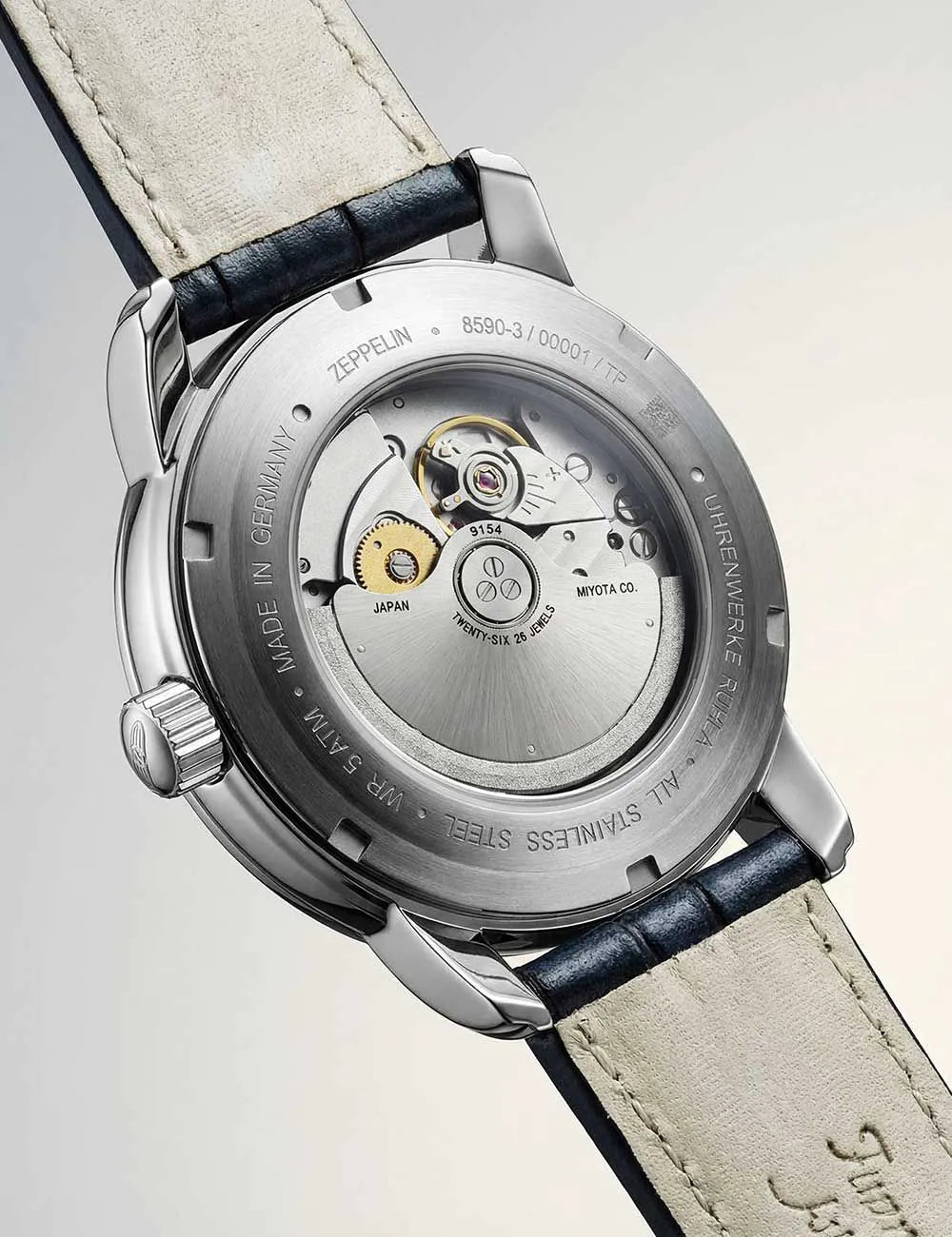 Zeppelin 8590-3 Mens Watch Friedrichshafen Automatic 42mm 5ATM
