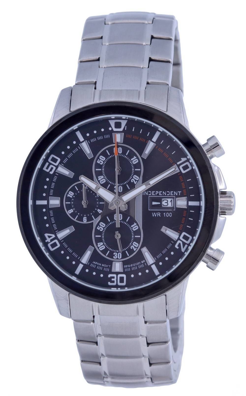 Independent Chronograph Stainless Steel Black Dial Quartz BA2-644