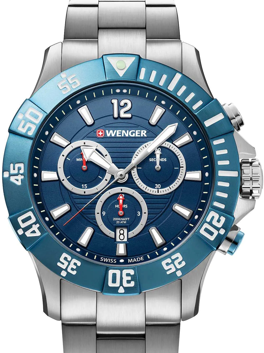 Wenger 01.0643.119 Seaforce diver-Chronograph Mens Watch 43mm 20ATM