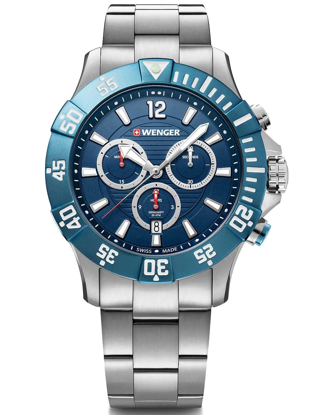 Wenger 01.0643.119 Seaforce diver-Chronograph Mens Watch 43mm 20ATM