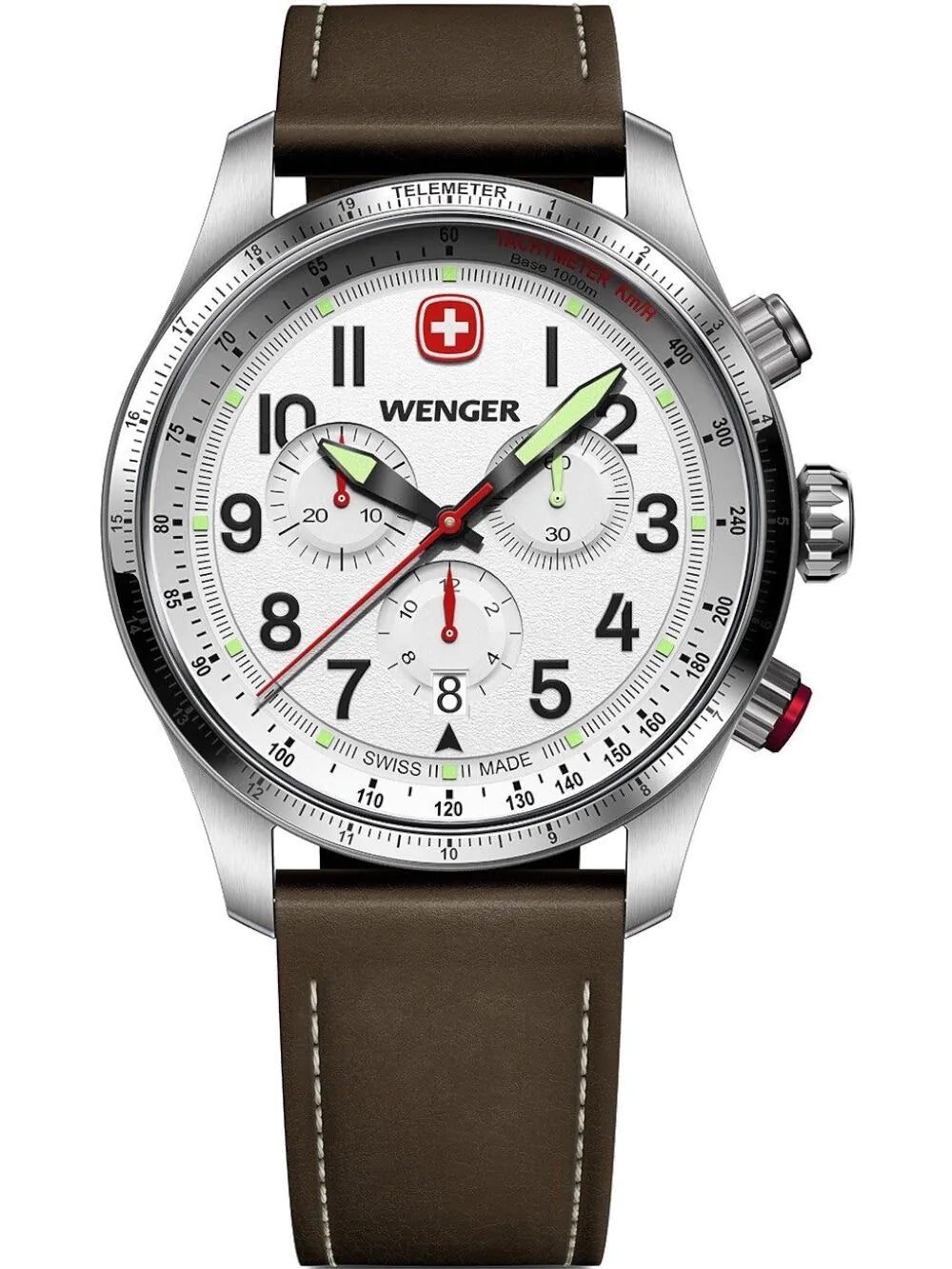 Wenger 01.0543.109 Mens Watch Terragraph Chrono 43mm 10ATM