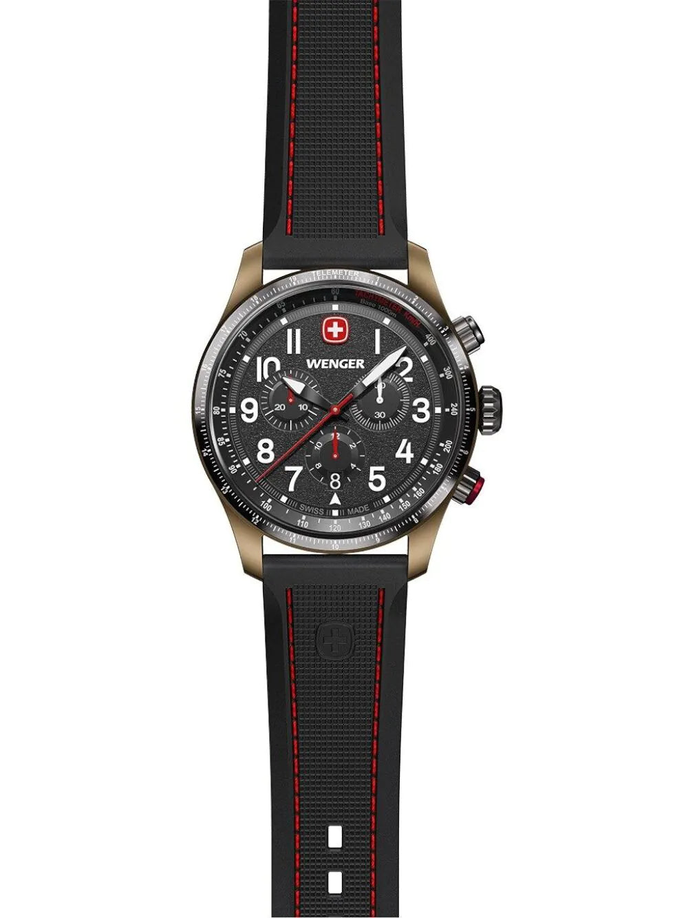 Wenger 01.0543.113 Mens Watch Terragraph Chrono 43mm 10ATM